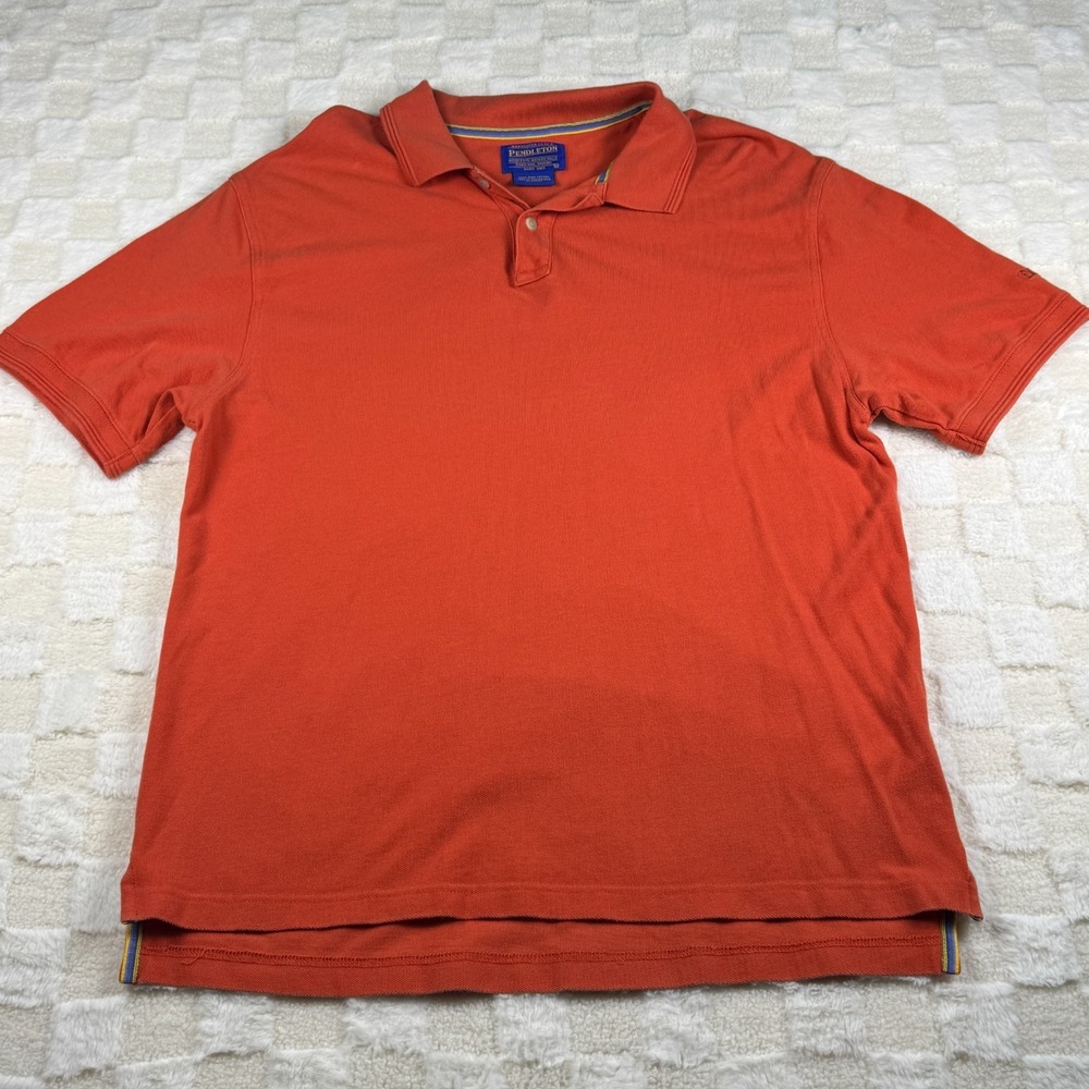 Pendleton Men's Polo Shirt Large Orange‎